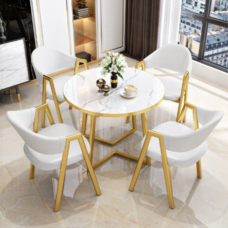 Glam Dining Set Solid Wood 1/2/3/5 Pieces Dining Furniture for Home