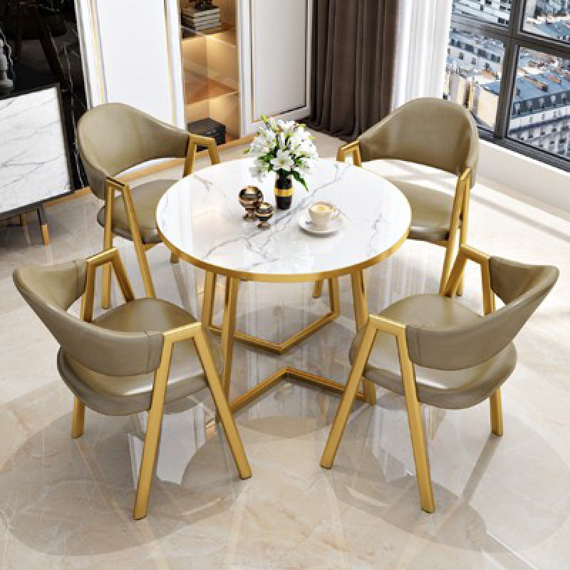 Glam Dining Set Solid Wood 1/2/3/5 Pieces Dining Furniture for Home