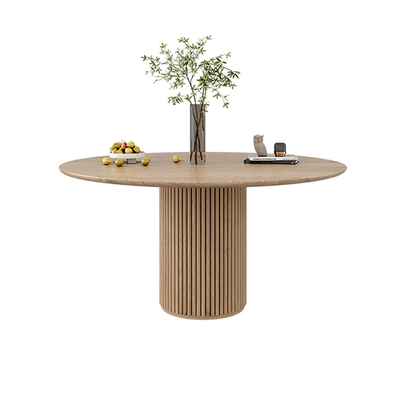 Solid Wood Dining Table Set 1/4/7 Pcs Round Table with Side Chairs