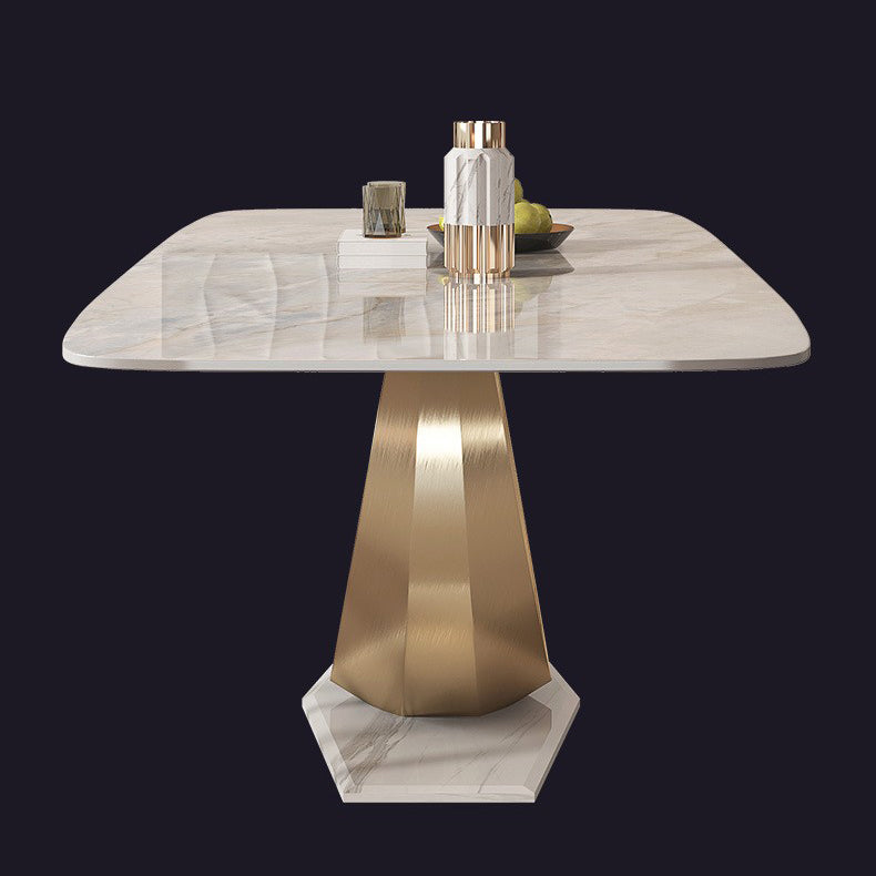 Luxurious Sintered Stone Dining Set Rectangle 1/4/5/7 Pieces Dinette Table Set