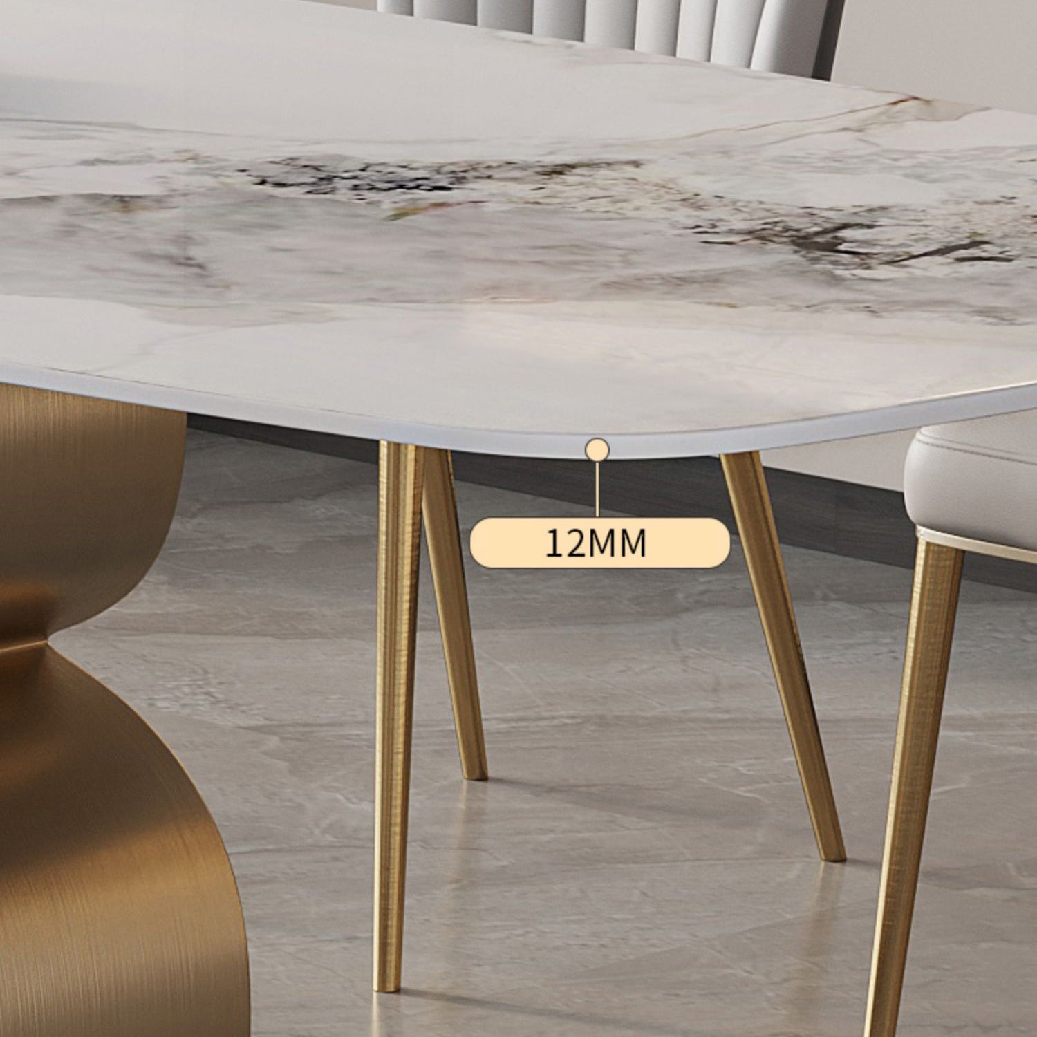 Minimalist Dining Set 1/4/5/6/7 Pcs Sintered Stone Dining Table with Upholstered Chairs