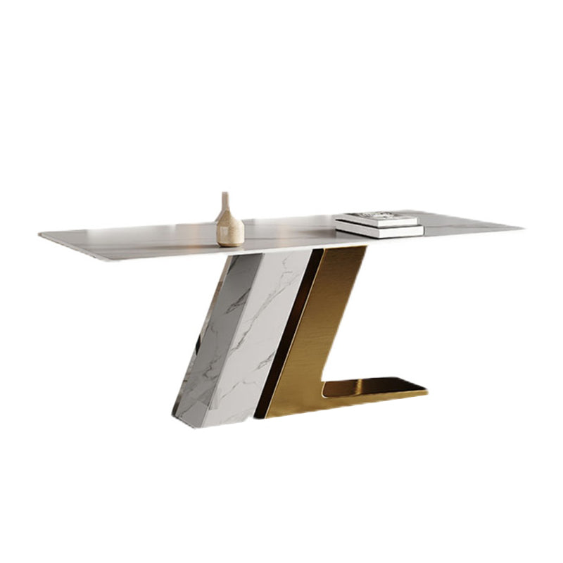 Glam Dining Table Set 1/4/5/7 Pcs Rectangle Dining Table with Wingback Chairs