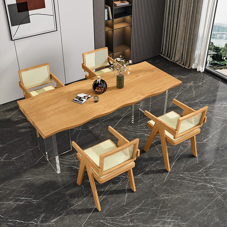 Modern 1/2/5 Pieces Dining Set Rectangle Pine Wood Dining Table for Dining Room Kitchen