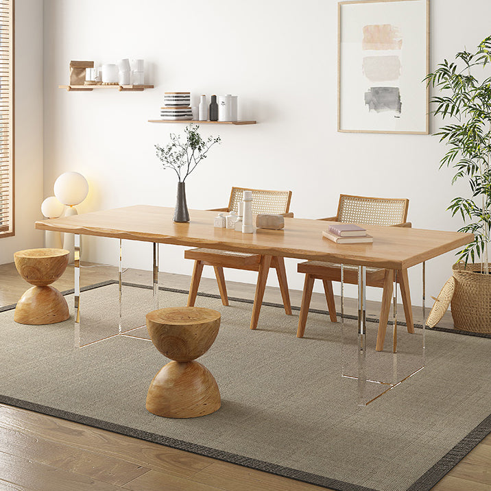 Modern 1/2/5 Pieces Dining Set Rectangle Pine Wood Dining Table for Dining Room Kitchen