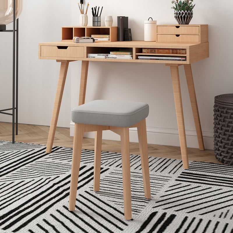 Indoor Cotton Ottoman Tear Resistant with Four Legs Cube Ottoman Square Modern