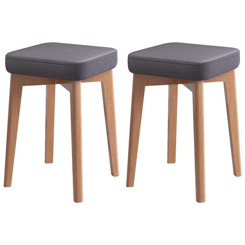 Indoor Cotton Ottoman Tear Resistant with Four Legs Cube Ottoman Square Modern