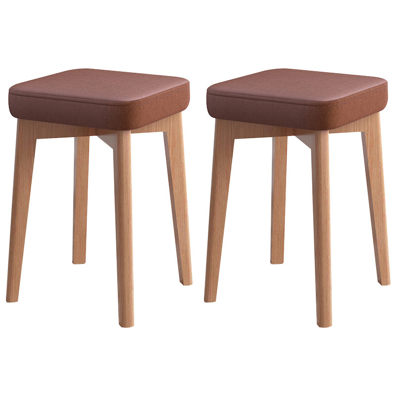 Indoor Cotton Ottoman Tear Resistant with Four Legs Cube Ottoman Square Modern