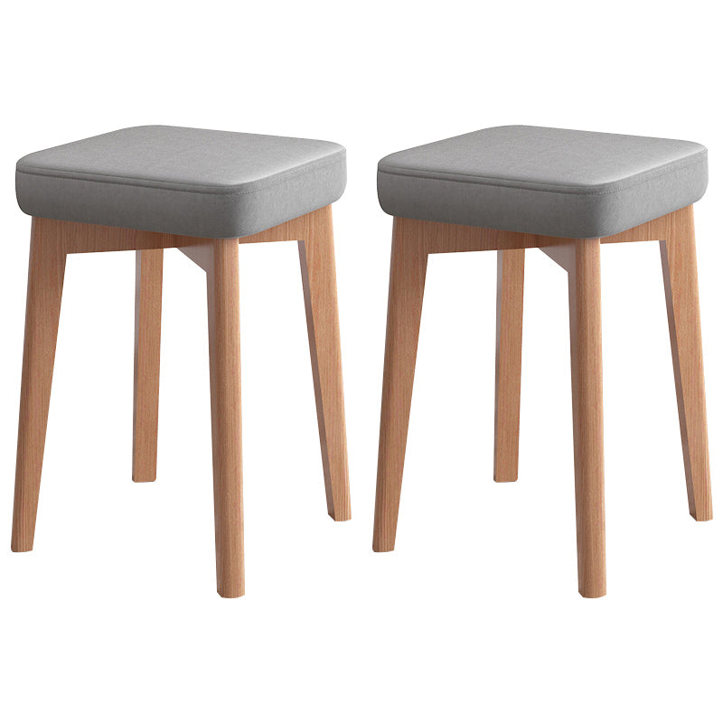 Indoor Cotton Ottoman Tear Resistant with Four Legs Cube Ottoman Square Modern