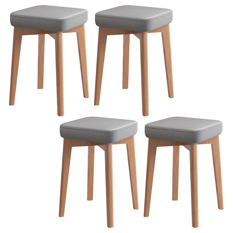 Indoor Cotton Ottoman Tear Resistant with Four Legs Cube Ottoman Square Modern