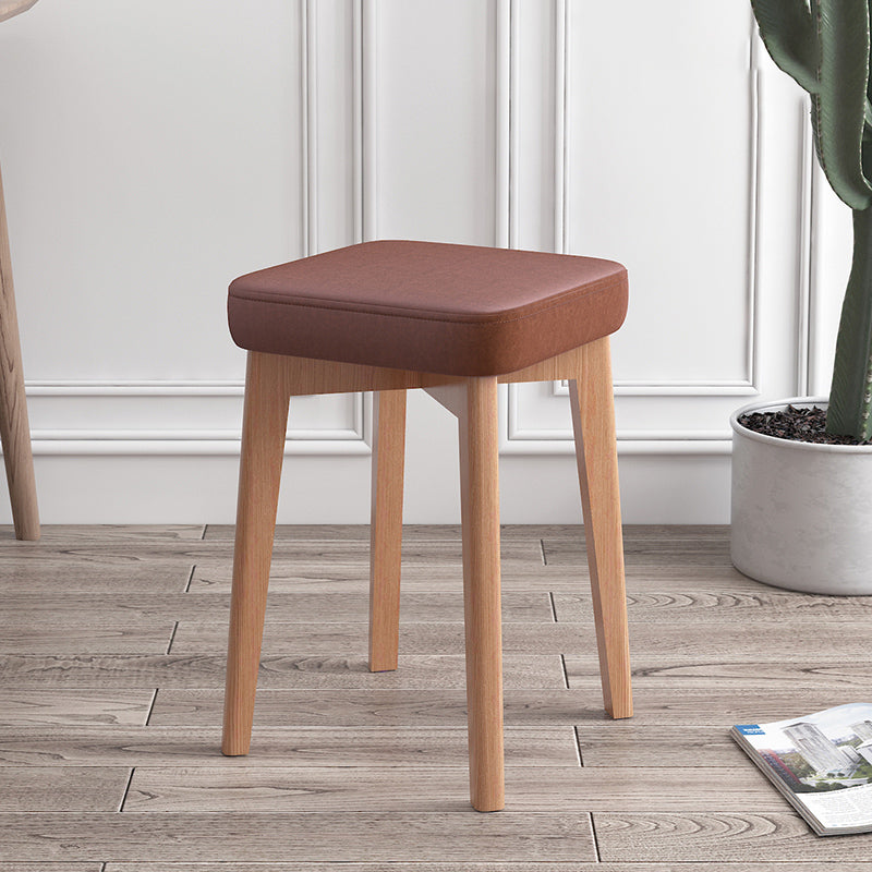 Indoor Cotton Ottoman Tear Resistant with Four Legs Cube Ottoman Square Modern