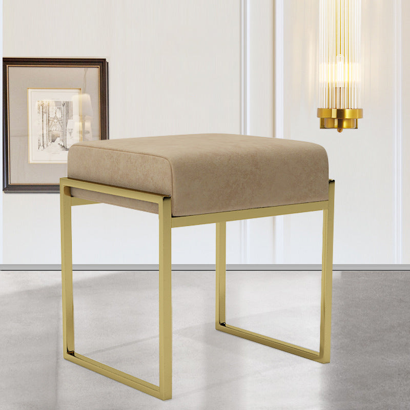 Modern Faux Leather Ottoman Pure Color Waterproof Rectangle Chair Ottoman