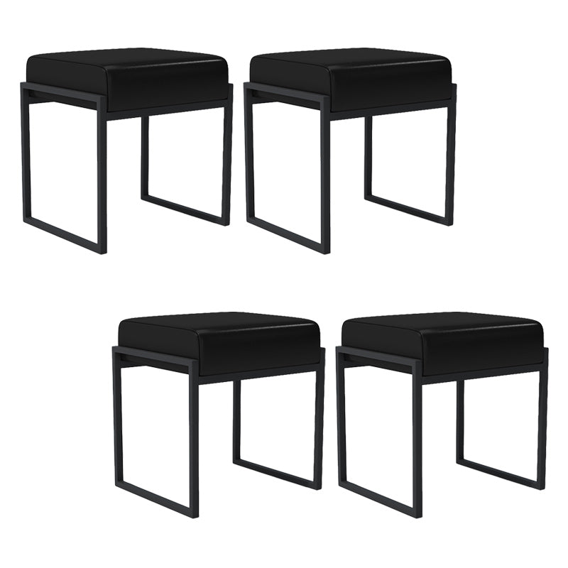 Modern Faux Leather Ottoman Pure Color Waterproof Rectangle Chair Ottoman