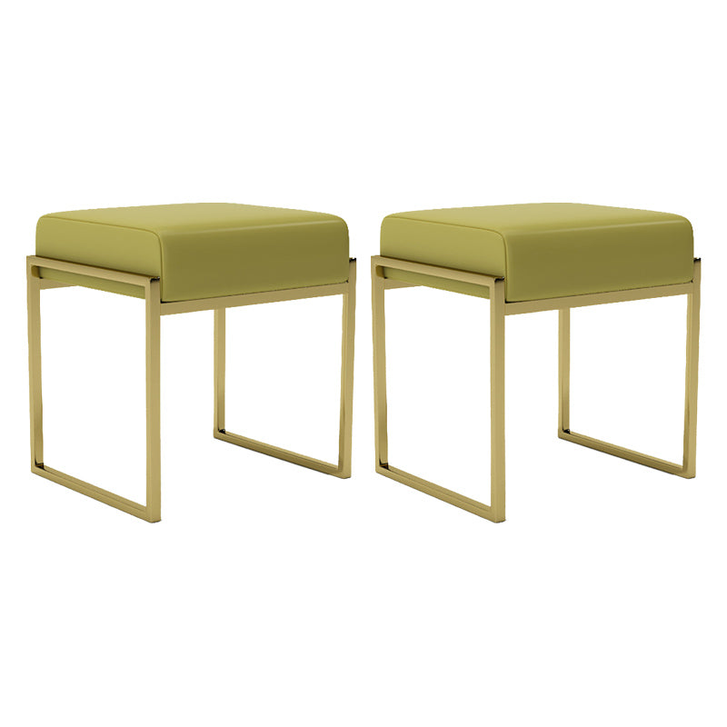 Modern Faux Leather Ottoman Pure Color Waterproof Rectangle Chair Ottoman