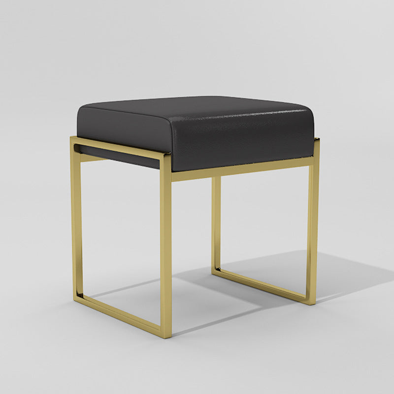 Modern Faux Leather Ottoman Pure Color Waterproof Rectangle Chair Ottoman