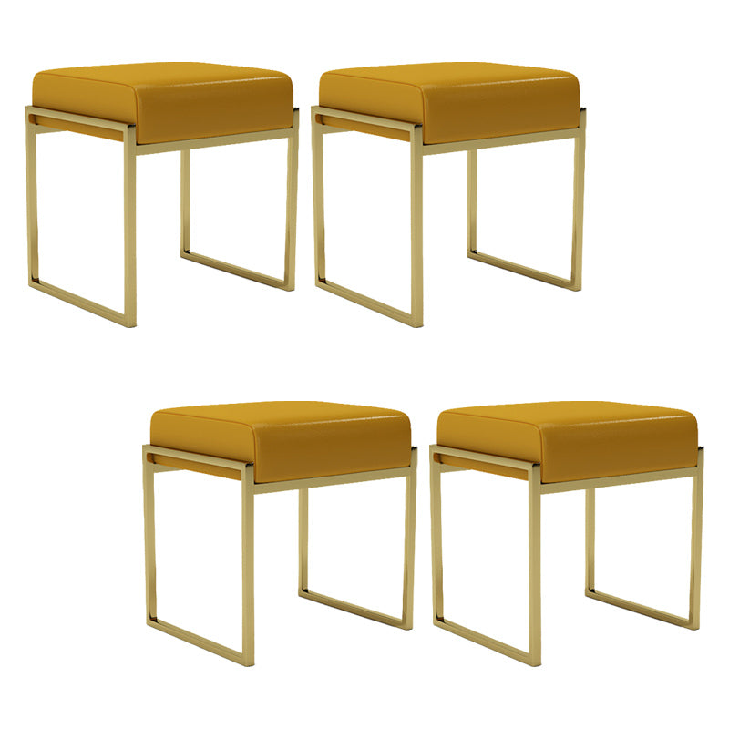 Modern Faux Leather Ottoman Pure Color Waterproof Rectangle Chair Ottoman