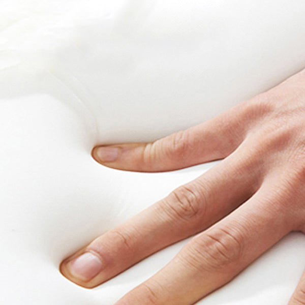 Glam Velvet Boucle Pouf Plain Oval Metal Frame Tear Resistant Ottoman Footrest