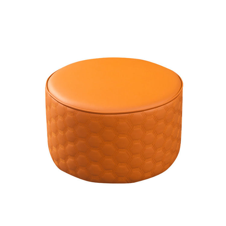 Hexagonal Pattern Water Resistant Standard Modern Orange for Drawing Room