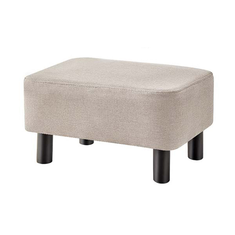 Contemporary Ottoman Solid Color Water Resistant Leather Rectangle Footstool Ottoman