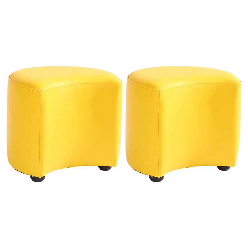 Modern Specialty Target Pouf Plain PU Leather Water Resistant Ottoman Taverna