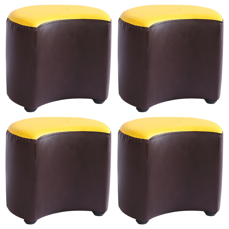 Modern Specialty Target Pouf Plain PU Leather Water Resistant Ottoman Taverna