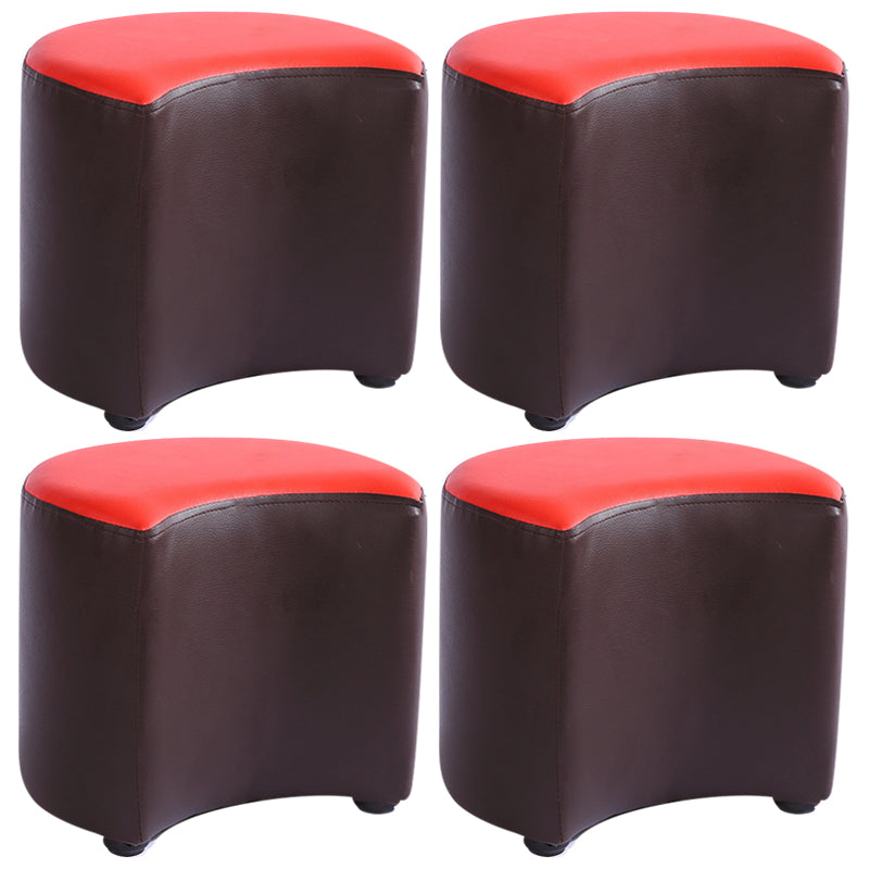 Modern Specialty Target Pouf Plain PU Leather Water Resistant Ottoman Taverna