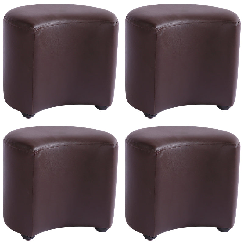 Modern Specialty Target Pouf Plain PU Leather Water Resistant Ottoman Taverna