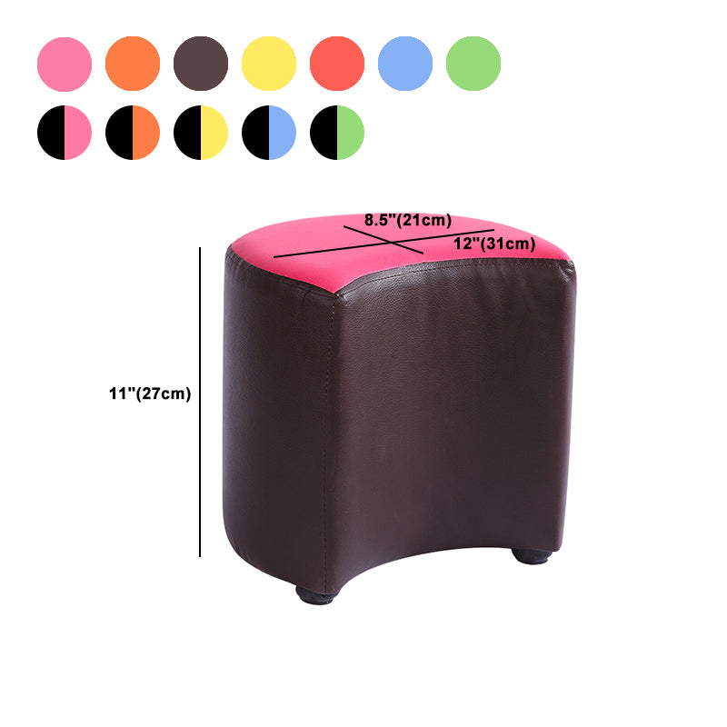 Modern Specialty Target Pouf Plain PU Leather Water Resistant Ottoman Taverna