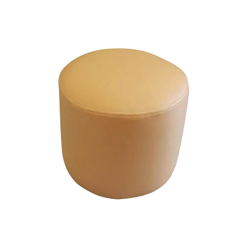 Ottoman Faux Leather Modern Specialty Water Resistant Houndstooth Pattern Ottoman