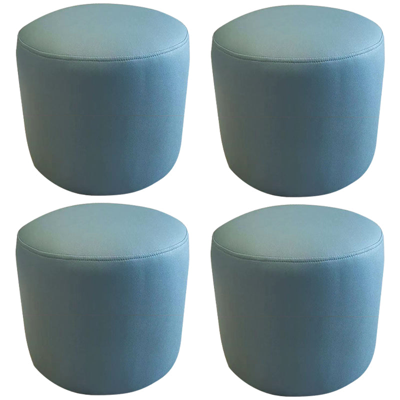 Ottoman Faux Leather Modern Specialty Water Resistant Houndstooth Pattern Ottoman