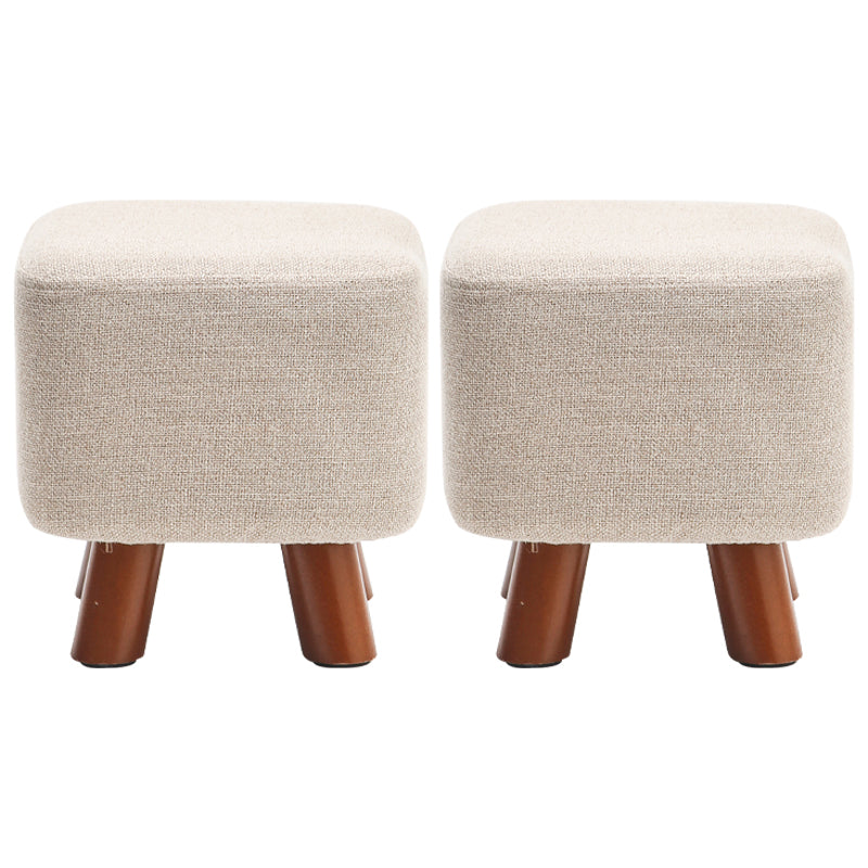 Solid Color Tear Resistant Ottoman Modern Blue Standard for Home Drawing Room