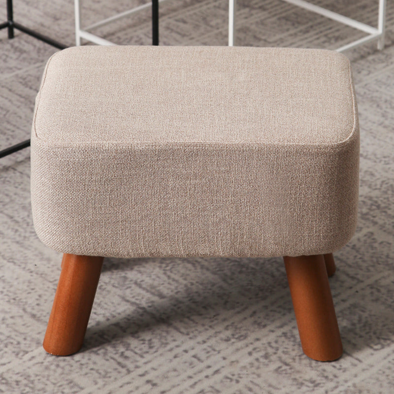 Solid Color Tear Resistant Ottoman Modern Blue Standard for Home Drawing Room