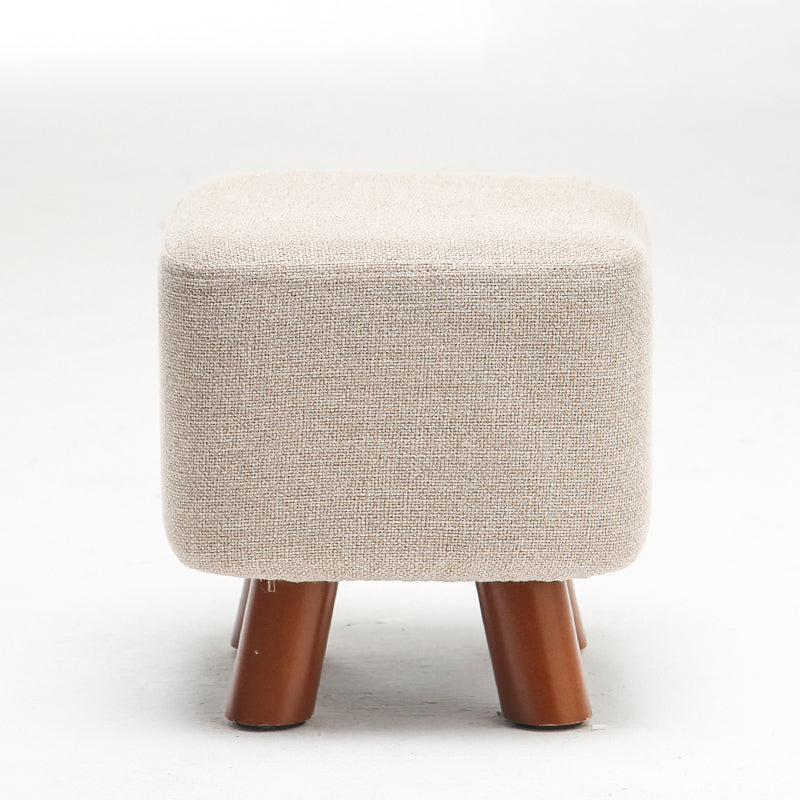 Solid Color Tear Resistant Ottoman Modern Blue Standard for Home Drawing Room