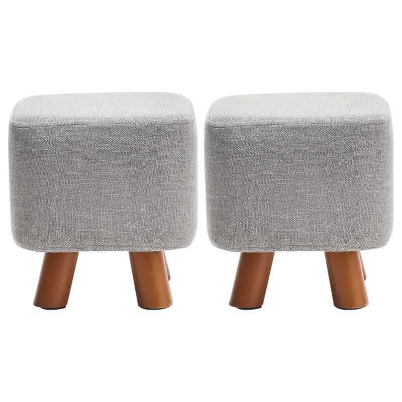 Solid Color Tear Resistant Ottoman Modern Blue Standard for Home Drawing Room