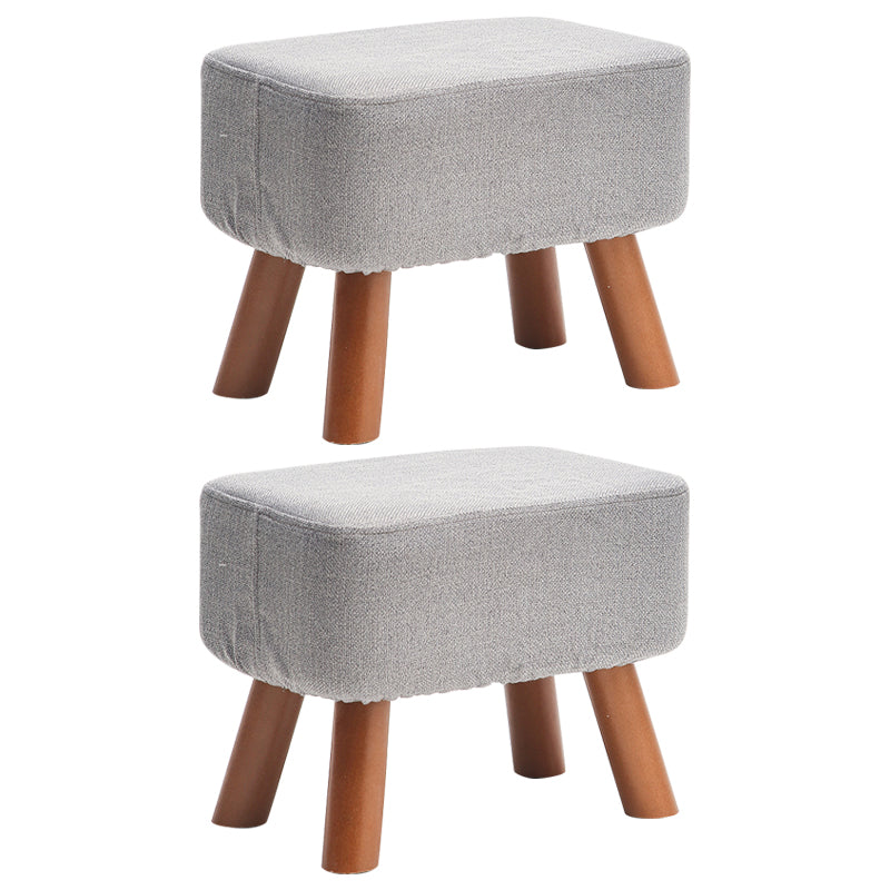 Solid Color Tear Resistant Ottoman Modern Blue Standard for Home Drawing Room