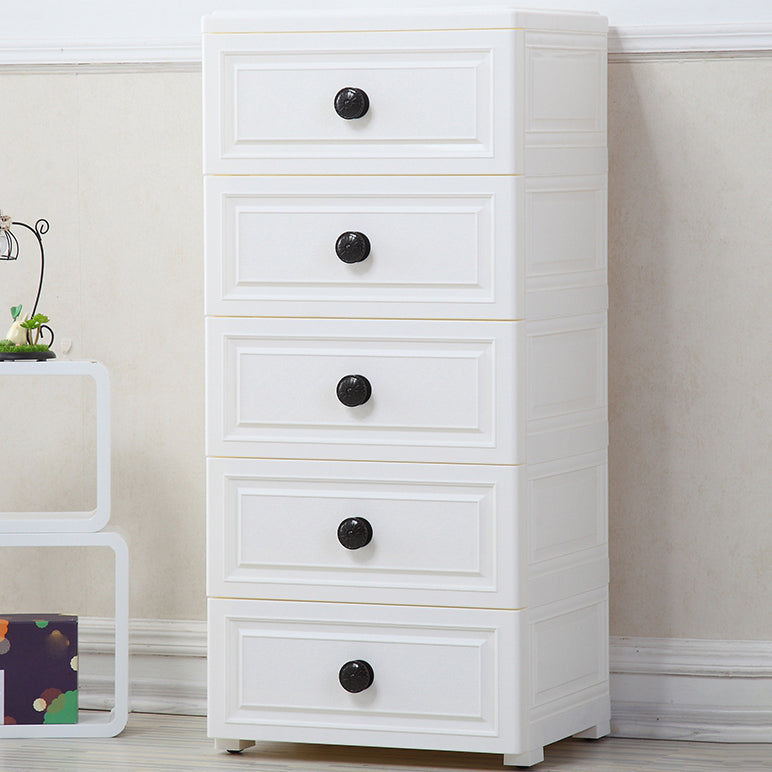 Vertical Plastic Lingerie Chest Modern Style Storage Chest with 5 Drawers