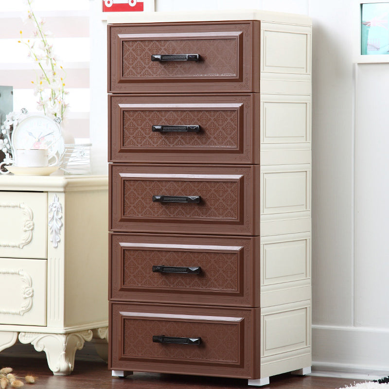 Vertical Plastic Lingerie Chest Modern Style Storage Chest with 5 Drawers