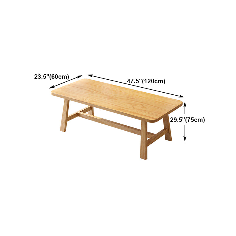 Modern Style Office Desk Solid Wood Trestle Writing Desk for Home