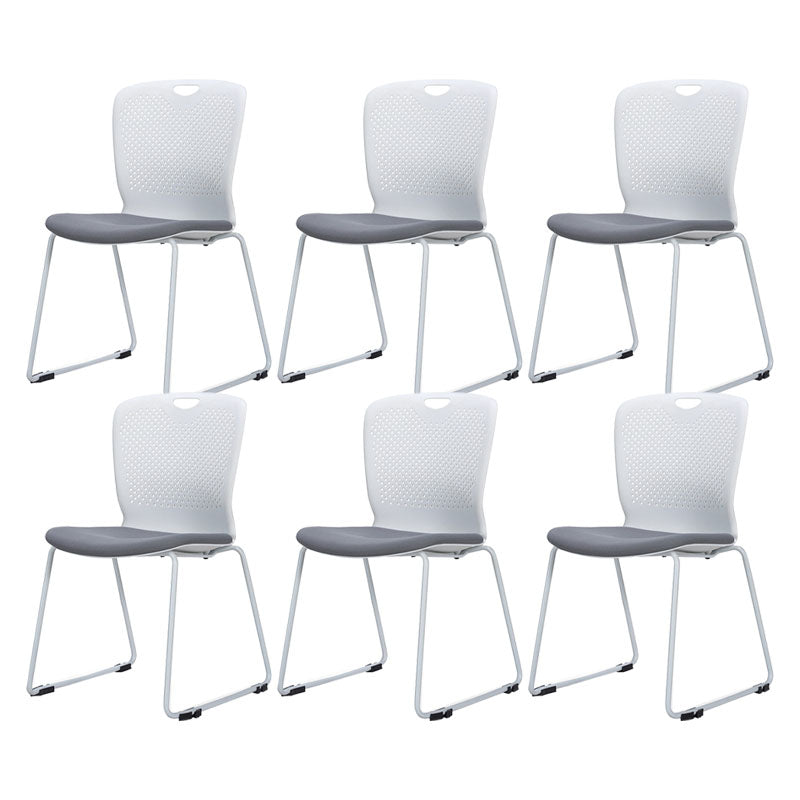 Modern Armless Upholstered Office Chair Plastic Ergonomic Office Chair