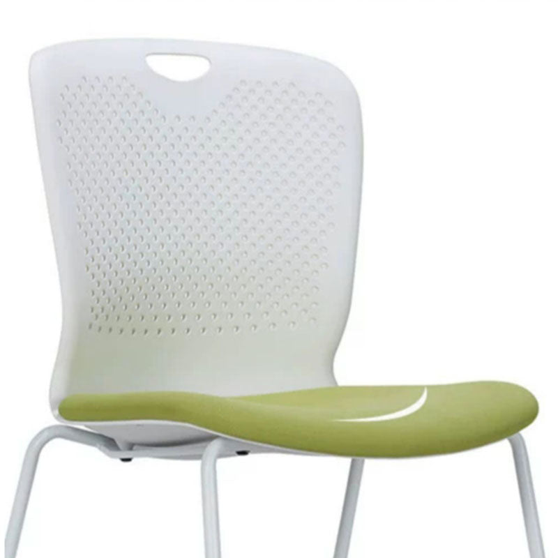 Modern Armless Upholstered Office Chair Plastic Ergonomic Office Chair