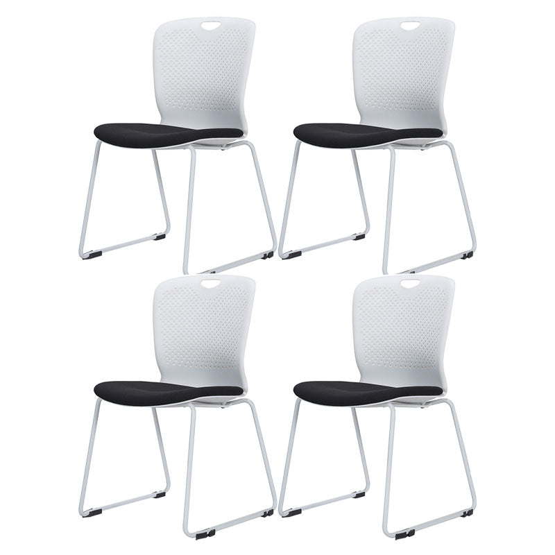 Modern Armless Upholstered Office Chair Plastic Ergonomic Office Chair