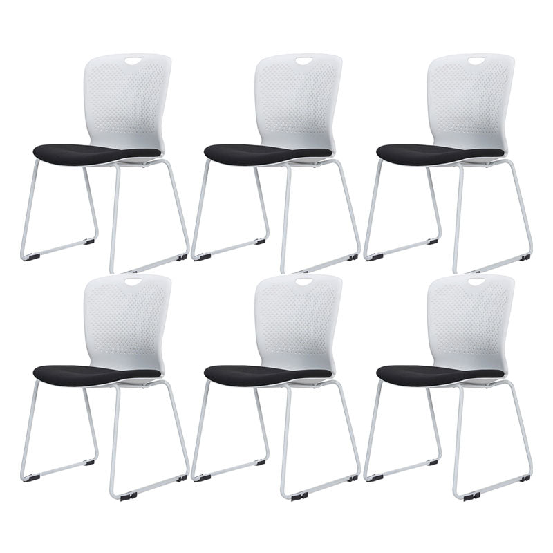 Modern Armless Upholstered Office Chair Plastic Ergonomic Office Chair