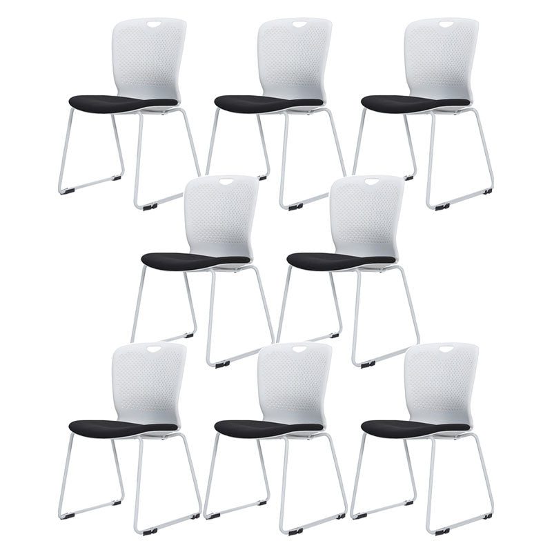 Modern Armless Upholstered Office Chair Plastic Ergonomic Office Chair