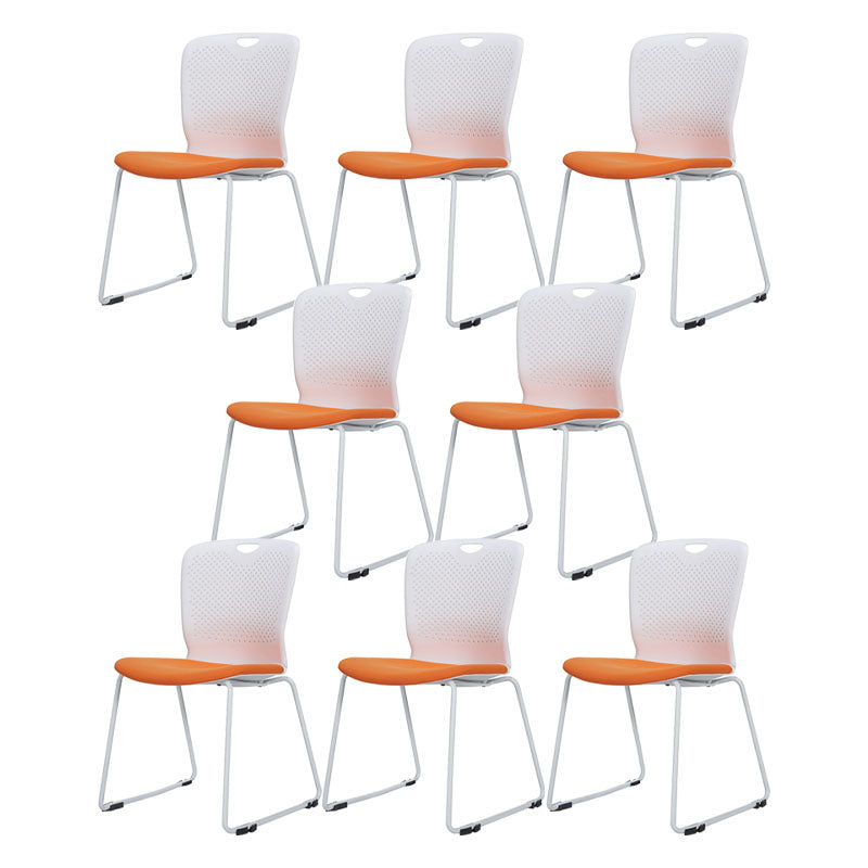 Modern Armless Upholstered Office Chair Plastic Ergonomic Office Chair