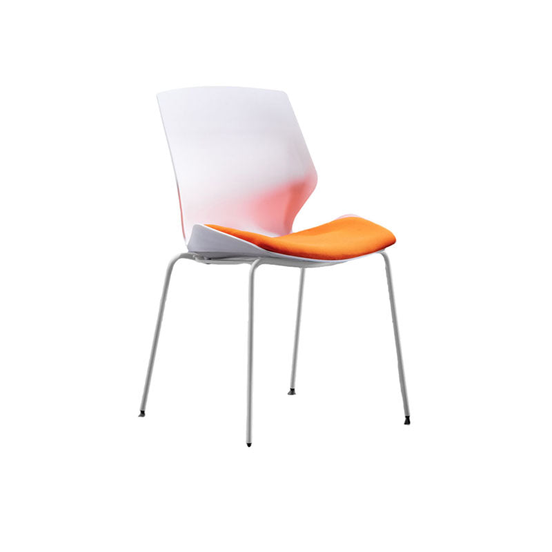 Modern Armless Upholstered Task Chair No Wheels Office Chair