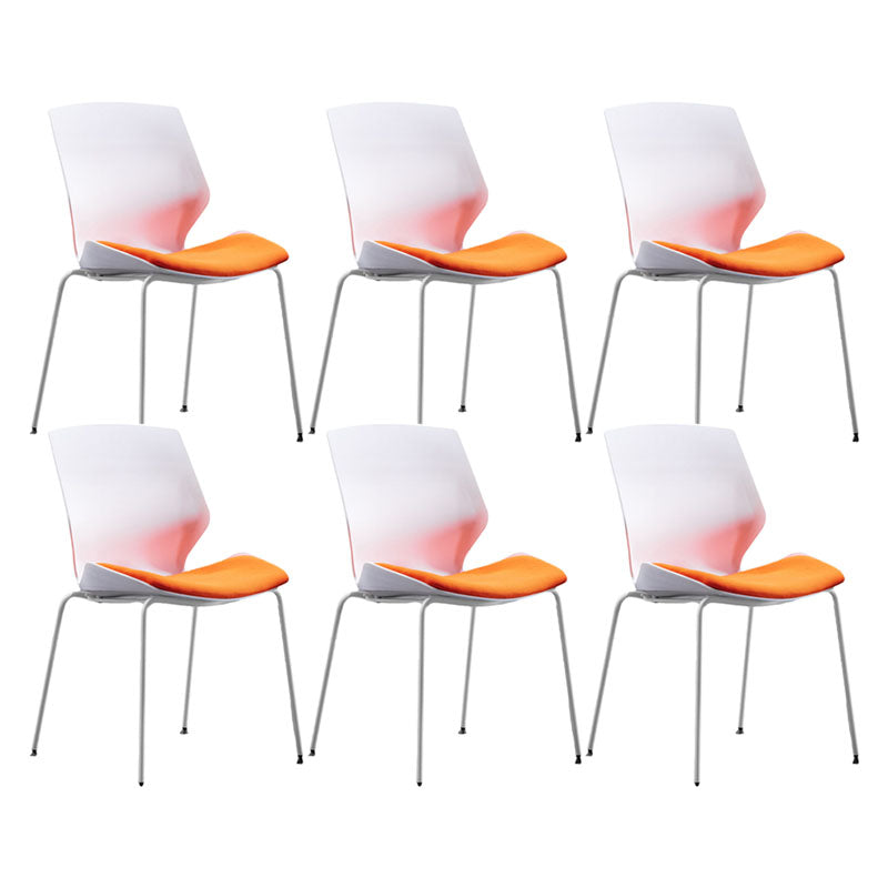 Modern Armless Upholstered Task Chair No Wheels Office Chair