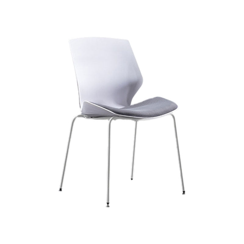 Modern Armless Upholstered Task Chair No Wheels Office Chair