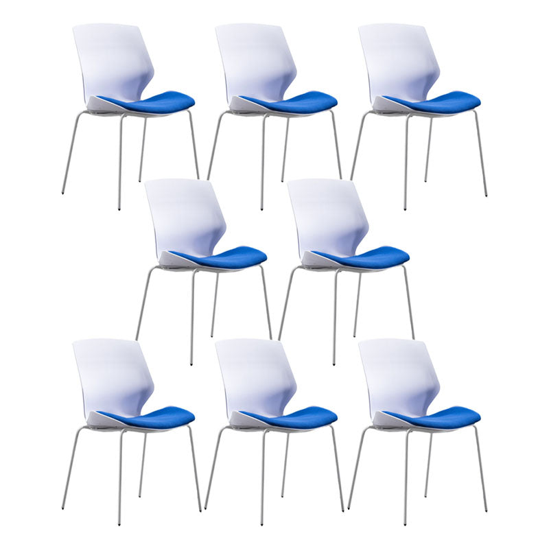 Modern Armless Upholstered Task Chair No Wheels Office Chair