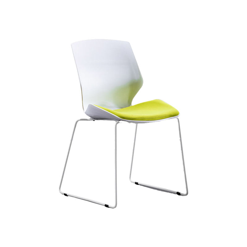 Modern Armless Upholstered Task Chair No Wheels Office Chair