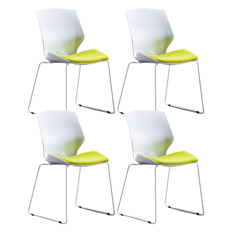 Modern Armless Upholstered Task Chair No Wheels Office Chair