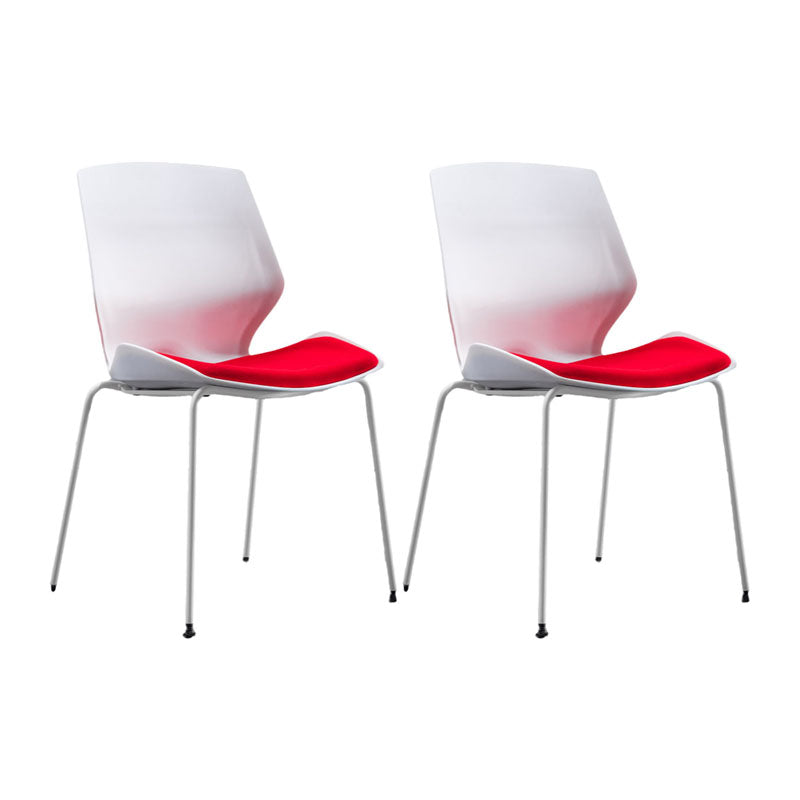 Modern Armless Upholstered Task Chair No Wheels Office Chair